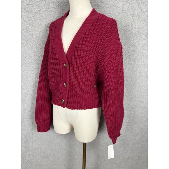 Roxy Women's Rumba Red Button-Up Cardigan Sweater Size Small New With Tag's. - Picture 4 of 8